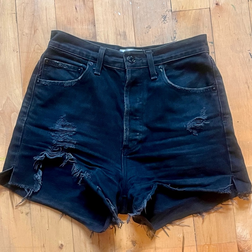 AGOLDE high waist black shorts size 26